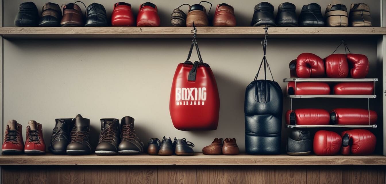 Display of boxing gear